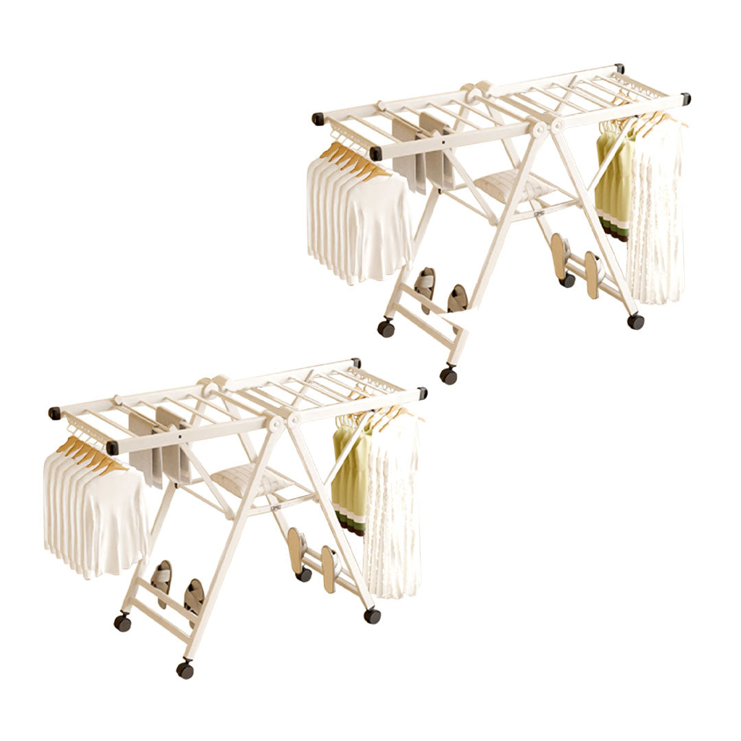 SOGA 2X 140cm Portable Wing Shape Clothes Drying Rack Foldable Space-Saving Laundry Holder • LUZ-BSYXYJ14011X2