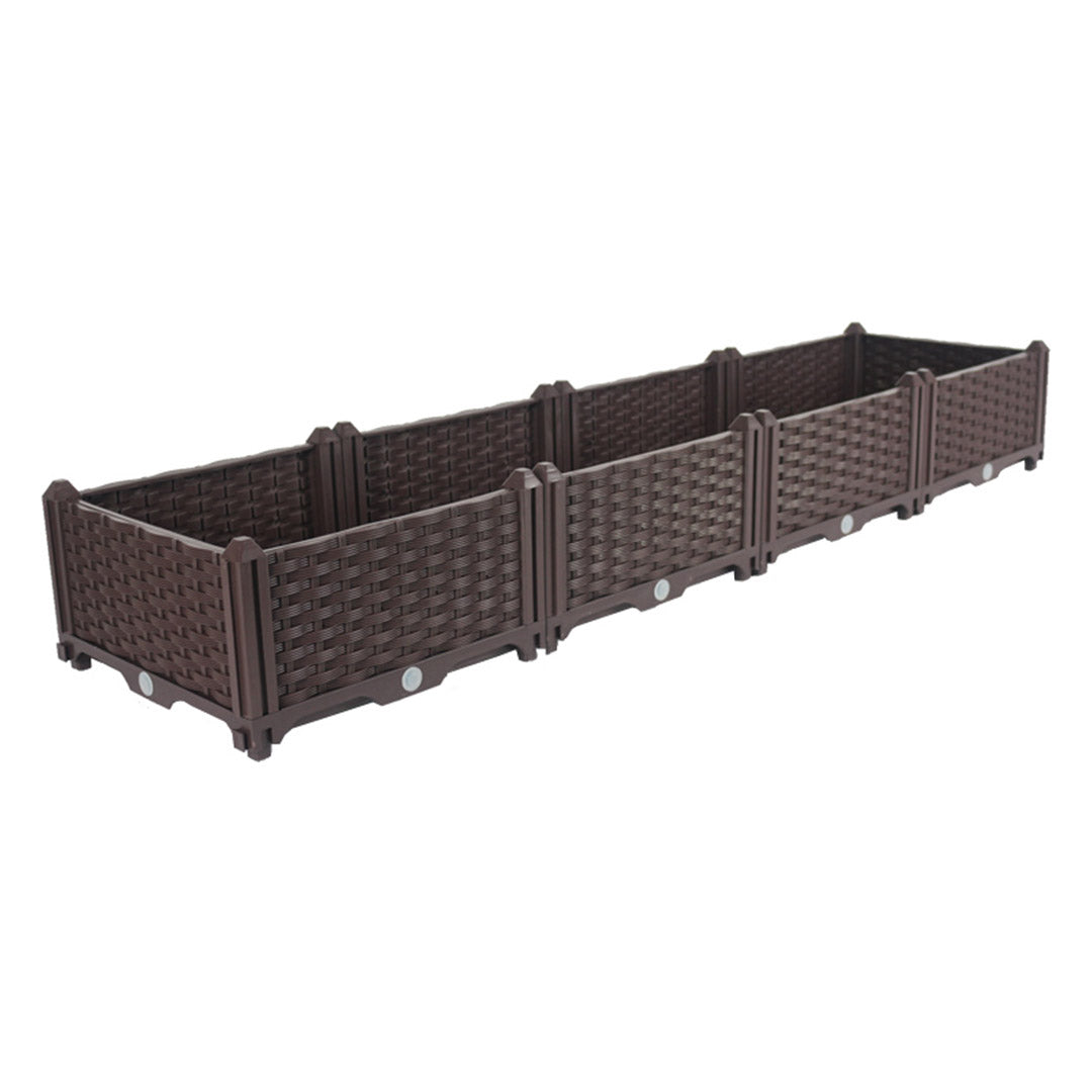 SOGA 160cm Raised Planter Box Vegetable Herb Flower Outdoor Plastic Plants Garden Bed • LUZ-PlantBox4A