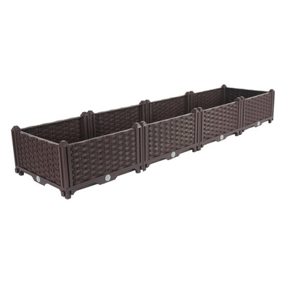 SOGA 160cm Raised Planter Box Vegetable Herb Flower Outdoor Plastic Plants Garden Bed • LUZ-PlantBox4A