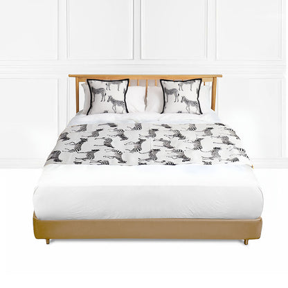 SOGA 1.8m Bed Light Luxury Zebra Vintage Bed Scarf Runner Bedding Tail Pad Flag For Home Hotel Set of 3 • LUZ-BedFlagS77