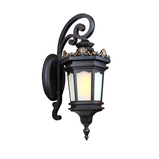 Vintage Lantern 62cm Wall Light Elegant Aluminum & Glass Design Classic Outdoor Lighting Rustic Vintage Style • LUZ-Lamp320M2