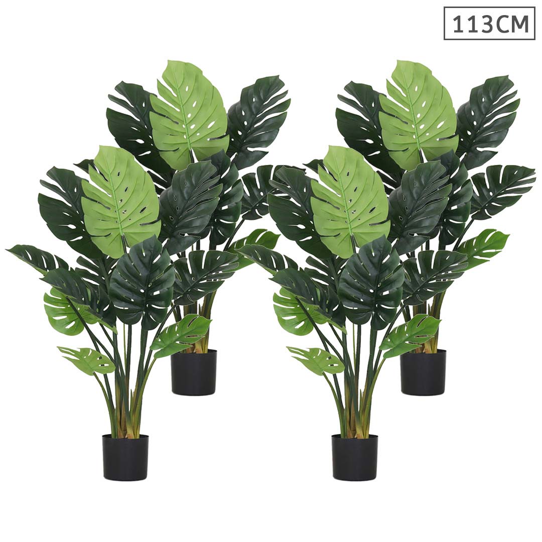 SOGA 4X 113cm Artificial Indoor Potted Turtle Back Fake Decoration Tree Flower Pot Plant • LUZ-APlantFHGP11310X4