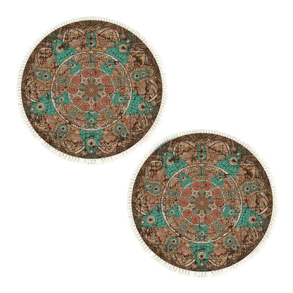 SOGA 2X 90cm Mandala Round Area Thick Anti-slip Doormat, Home Decor • LUZ-CarpetYH30X2