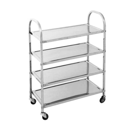 SOGA 4 Tier 950x500x1220 Stainless Steel Kitchen Dining Food Cart Trolley Utility • LUZ-FoodCart1007