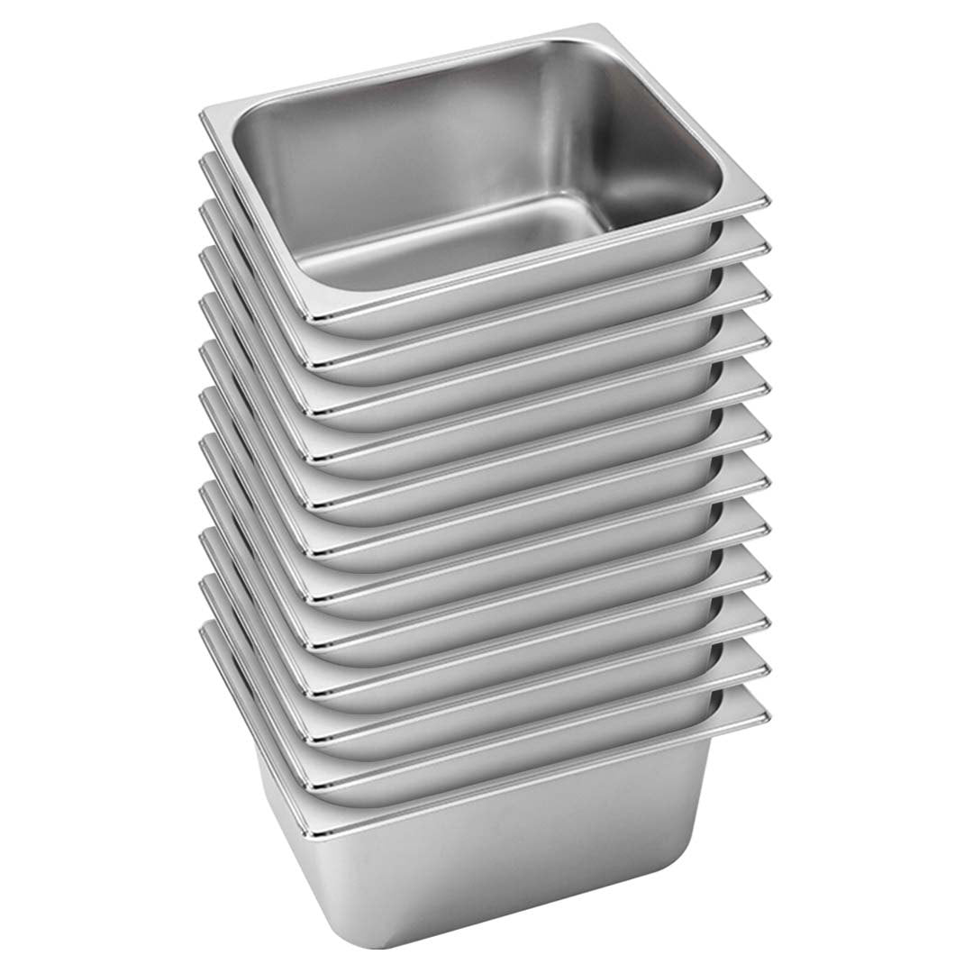 SOGA 12X Gastronorm GN Pan Full Size 1/2 GN Pan 15cm Deep Stainless Steel Tray • LUZ-GastronormPans5411X12