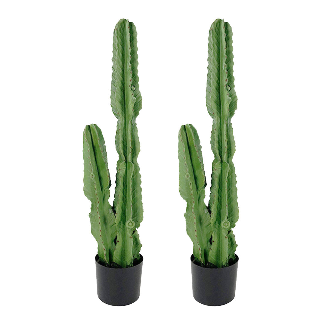 SOGA 2X 95cm Green Artificial Indoor Cactus Tree Fake Plant Simulation Decorative 2 Heads • LUZ-APlantFH9502X2