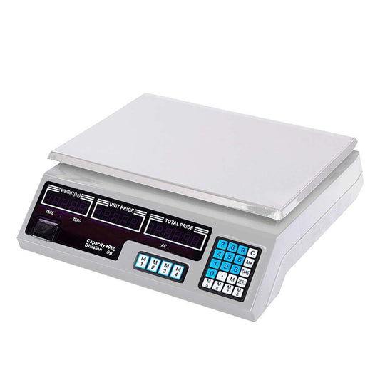 SOGA 40kg Digital Commercial Kitchen Scales Shop Electronic Weight Scale Food White • LUZ-Scale40kgWHT