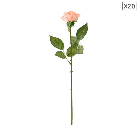 SOGA 20pcs Artificial Silk Flower Fake Rose Bouquet Table Decor Champion • LUZ-AFlowerRoseChampionX20