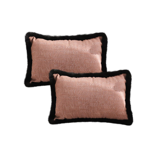 SOGA 2X 35cm Mid-century Style Raised Embroidery Texture Edged Lumbar Throw  Pillow • LUZ-FrenchCushion211X2