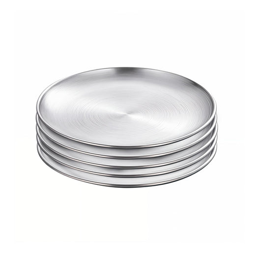 SOGA 26cm Premium Silver Grilling Plate Durable Heat Resistant Perfect for BBQs and Outdoor Cooking Kitchen Essential • LUZ-VICPlate55