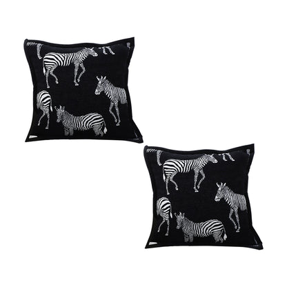 SOGA 2X 45cm Black Light Luxury Zebra Cushion Decorative Square Pillow Living Room Home Decor • LUZ-FrenchCushion290X2