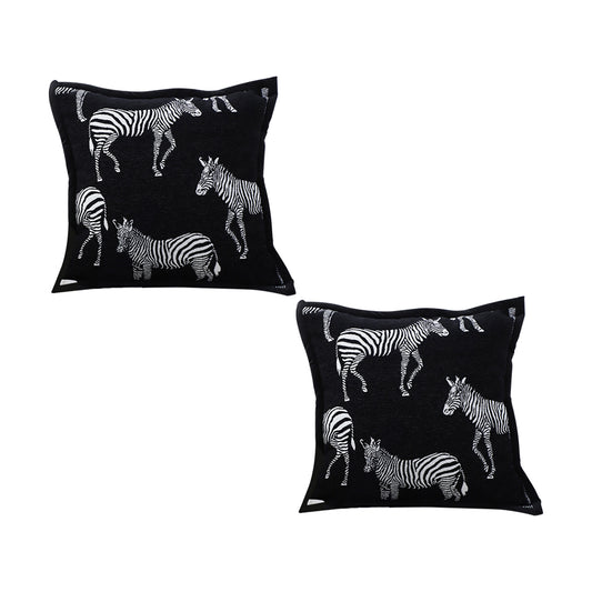 SOGA 2X 45cm Black Light Luxury Zebra Cushion Decorative Square Pillow Living Room Home Decor • LUZ-FrenchCushion290X2