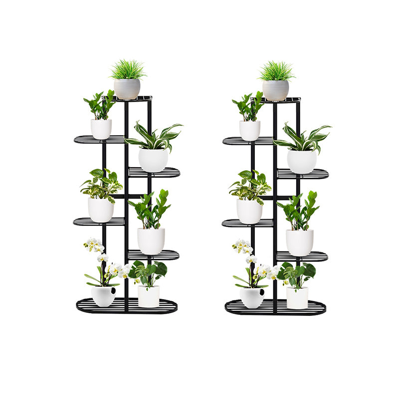 SOGA 2X 6 Tier 7 Pots Black Metal Plant Rack Flowerpot Storage Display Stand Holder Home Garden Decor • LUZ-FPotH21X2
