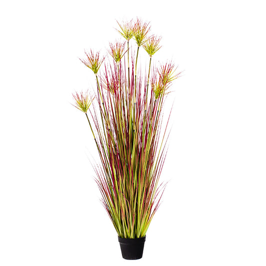 SOGA 150cm Purple-Red Artificial Indoor Potted Papyrus Plant Tree Fake Simulation Decorative • LUZ-APlantFH60339