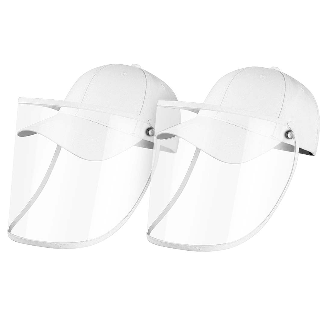 2X Outdoor Protection Hat Anti-Fog Pollution Dust Protective Cap Full Face HD Shield Cover Adult White • LUZ-HatAdultWHTX2