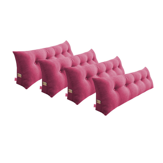 SOGA 4X 150cm Pink Triangular Wedge Bed Pillow Headboard Backrest Bedside Tatami Cushion Home Decor • LUZ-PillowFab150RedX4