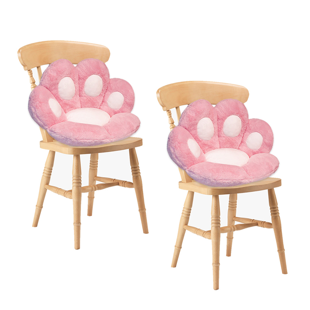 SOGA 2X Pink Paw Shape Cushion Warm Lazy Sofa Decorative Pillow Backseat Plush Mat Home Decor • LUZ-SCushion016X2