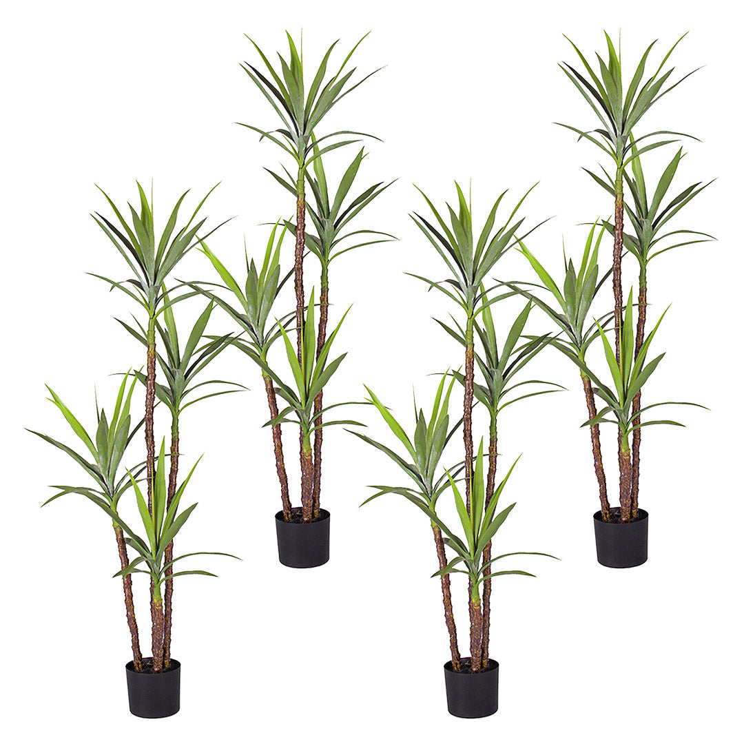 SOGA 4X 180cm Artificial Natural Green Dracaena Yucca Tree Fake Tropical Indoor Plant Home Office Decor • LUZ-APlantJL1804X4
