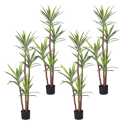 SOGA 4X 180cm Artificial Natural Green Dracaena Yucca Tree Fake Tropical Indoor Plant Home Office Decor • LUZ-APlantJL1804X4