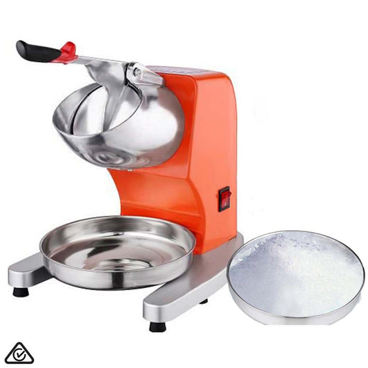 SOGA Ice Shaver Electric Stainless Steel Ice Crusher Slicer Machine Commercial Orange • LUZ-IceShaverOrange
