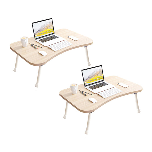 SOGA 2X Beige Portable Bed Table Adjustable Foldable Bed Sofa Study Table Laptop Mini Desk Breakfast Tray Home Decor • LUZ-BedTableA04X2