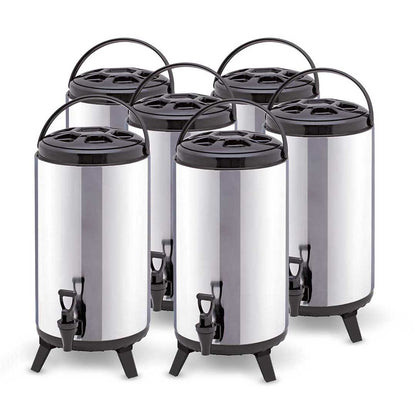 SOGA 6X 10L Portable Insulated Cold/Heat Coffee Tea Beer Barrel Brew Pot With Dispenser • LUZ-BeverageDispenser10LX6