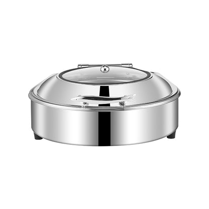 SOGA Stainless Steel Round Chafing Dish Tray Buffet Cater Food Warmer Chafer with Top Lid • LUZ-ChafingDish2105