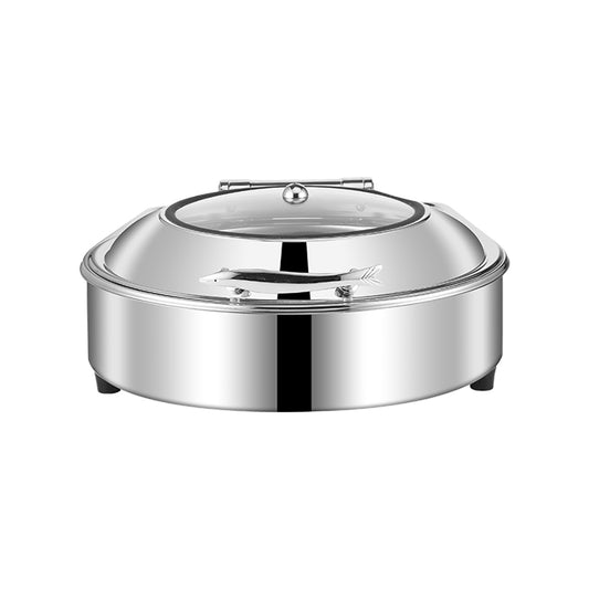 SOGA Stainless Steel Round Chafing Dish Tray Buffet Cater Food Warmer Chafer with Top Lid • LUZ-ChafingDish2105