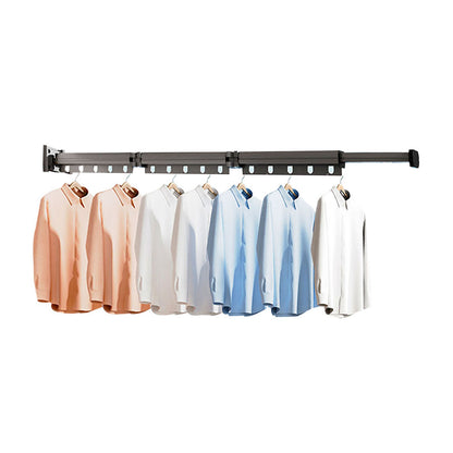 SOGA 127.5cm Wall-Mounted Clothing Dry Rack Retractable Space-Saving Foldable Hanger • LUZ-BSGKZD03