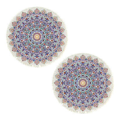 SOGA 2X 120cm Mandala Area Rug for Living Room Lounge, Bedroom, Anti-slip Doormat, Home Decor • LUZ-CarpetXLS14LgeX2