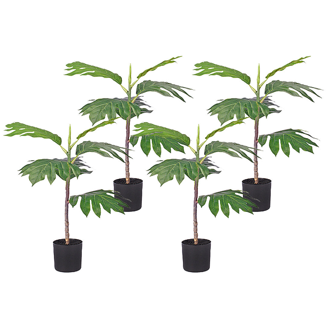 SOGA 4X 60cm Artificial Natural Green Split-Leaf Philodendron Tree Fake Tropical Indoor Plant Home Office Decor • LUZ-APlantMBS606X4