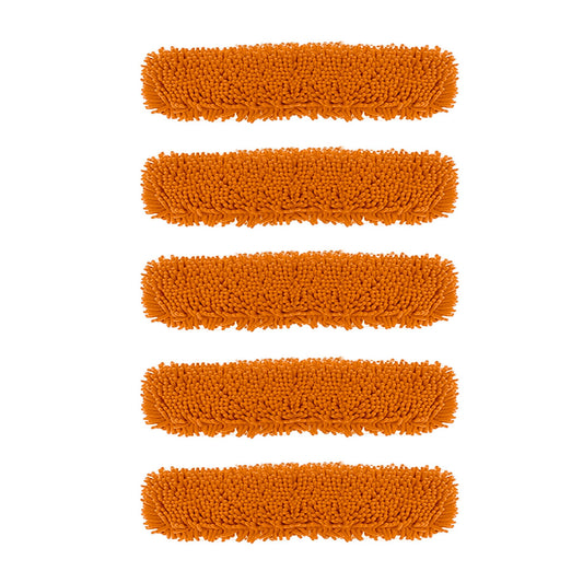 SOGA 5X 80x12 Orange Microfiber Flat Mop Floor Cleaning Pads Rotating Dust Remover • LUZ-MopHead80cmX5