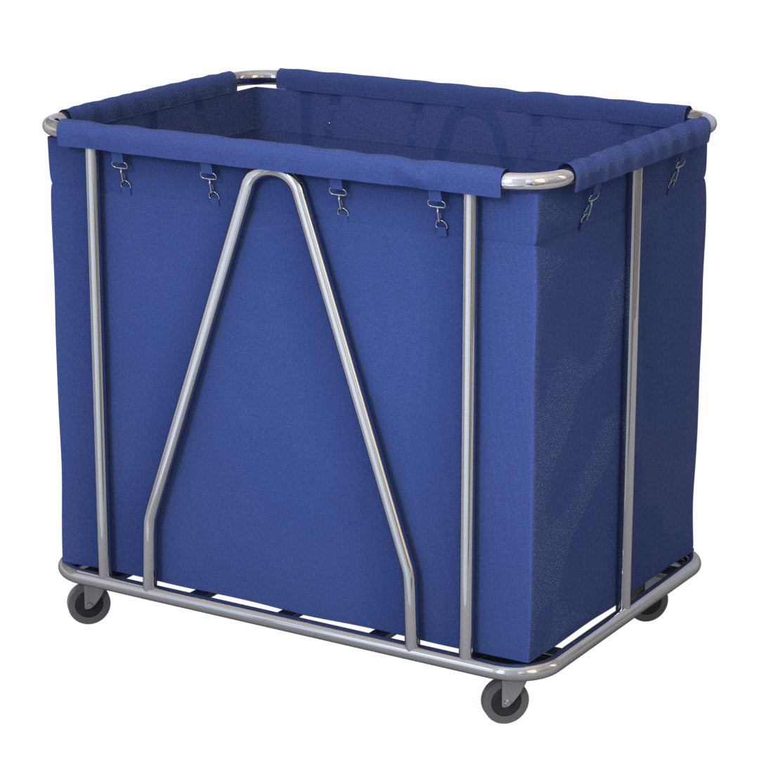 SOGA Stainless Steel Commercial Large Soiled Linen Laundry Trolley Cart with Wheels Blue • LUZ-Soga057B