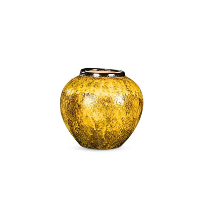 SOGA 21x22cm Yellow Small Ceramic Flower Vase Elegant Living Room Home Decor • LUZ-Vase804