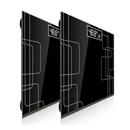 SOGA 2X 180kg Electronic Talking Scale Weight Fitness Glass Bathroom Scale LCD Display • LUZ-TalkingScaleLinesX2