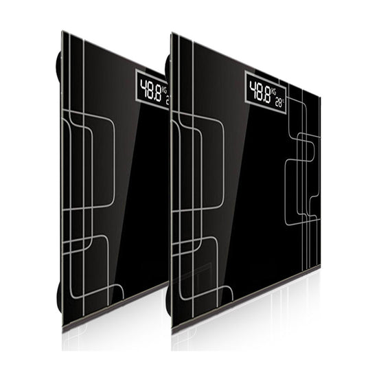 SOGA 2X 180kg Electronic Talking Scale Weight Fitness Glass Bathroom Scale LCD Display • LUZ-TalkingScaleLinesX2