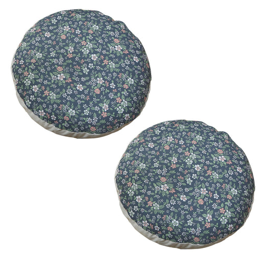 SOGA 2X 45cm Blue Premium Polyester Cotton Cushion with EPP Particle Insert for Enhanced Comfort • LUZ-Pouffe632X2