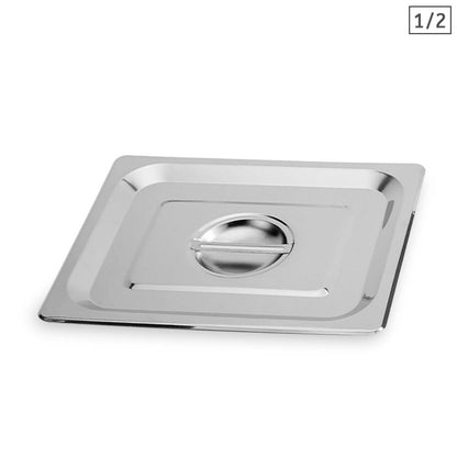 SOGA Gastronorm GN Pan Lid Full Size 1/2 Stainless Steel Tray Top Cover • LUZ-GP5502-JLID2F-X1