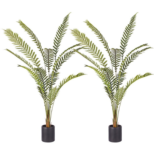 SOGA 2X 240cm Artificial Green Rogue Hares Foot Fern Tree Fake Tropical Indoor Plant Home Office Decor • LUZ-APlantCH24013X2