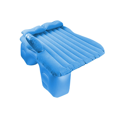 SOGA Blue Stripe Inflatable Car Mattress Portable Camping Rest Air Bed Travel Compact Sleeping Kit Essentials • LUZ-CarMat004