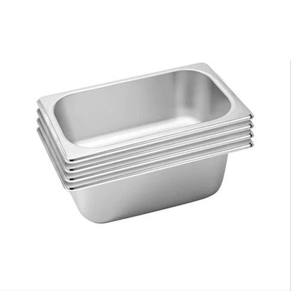 SOGA 4X Gastronorm GN Pan Full Size 1/3 GN Pan 10cm Deep Stainless Steel Tray • LUZ-GastronormPans5416X4