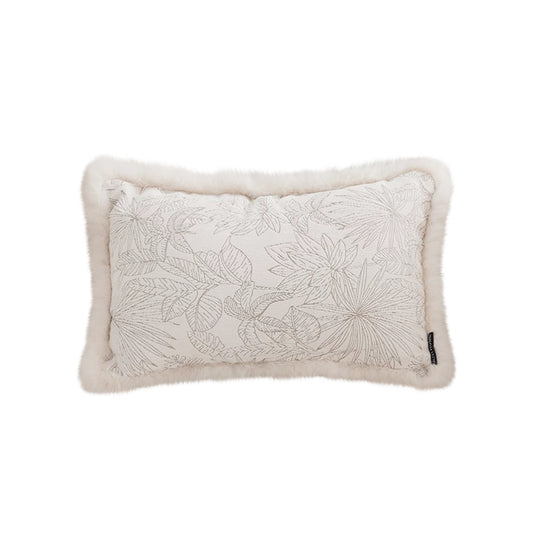 SOGA 30cm Romantic French Mosley Jacquard Pillow French Jungle Jacquard Raw Edge Waist Throw  Pillow • LUZ-FrenchCushion226