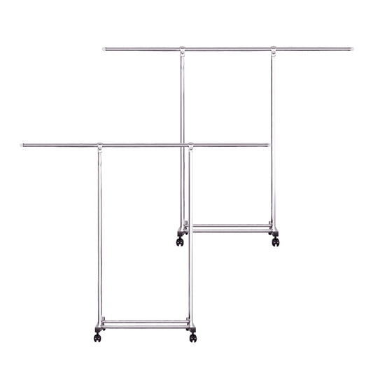 SOGA 2X 180cm Stainless Steel Floor-Standing Clothes Rack - Durable and Space-Saving Laundry Organizer • LUZ-BSXG2525X2