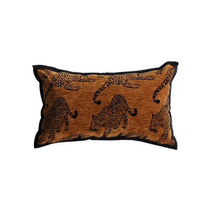SOGA 30cm Throw Pillow Dark Brown Leopard Lumbar Decorative Cushion for Living Room • LUZ-FrenchCushion300