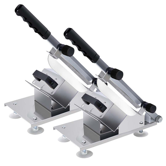 SOGA 2X Manual Frozen Meat Slicer Handle Meat Cutting Machine 18/10 Commercial Grade Stainless Steel • LUZ-MeatSlicerManualX2