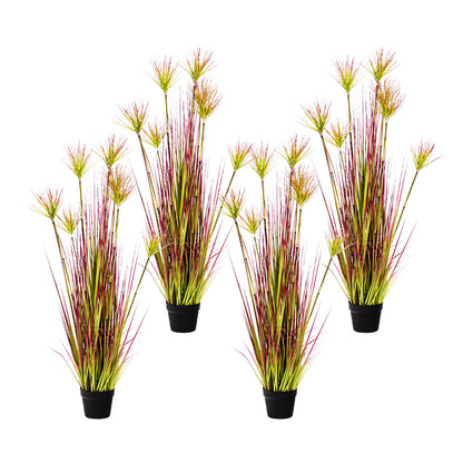 SOGA 4X 120cm Green Artificial Indoor Potted Papyrus Plant Tree Fake Simulation Decorative LUZ-APlantFH60152X4