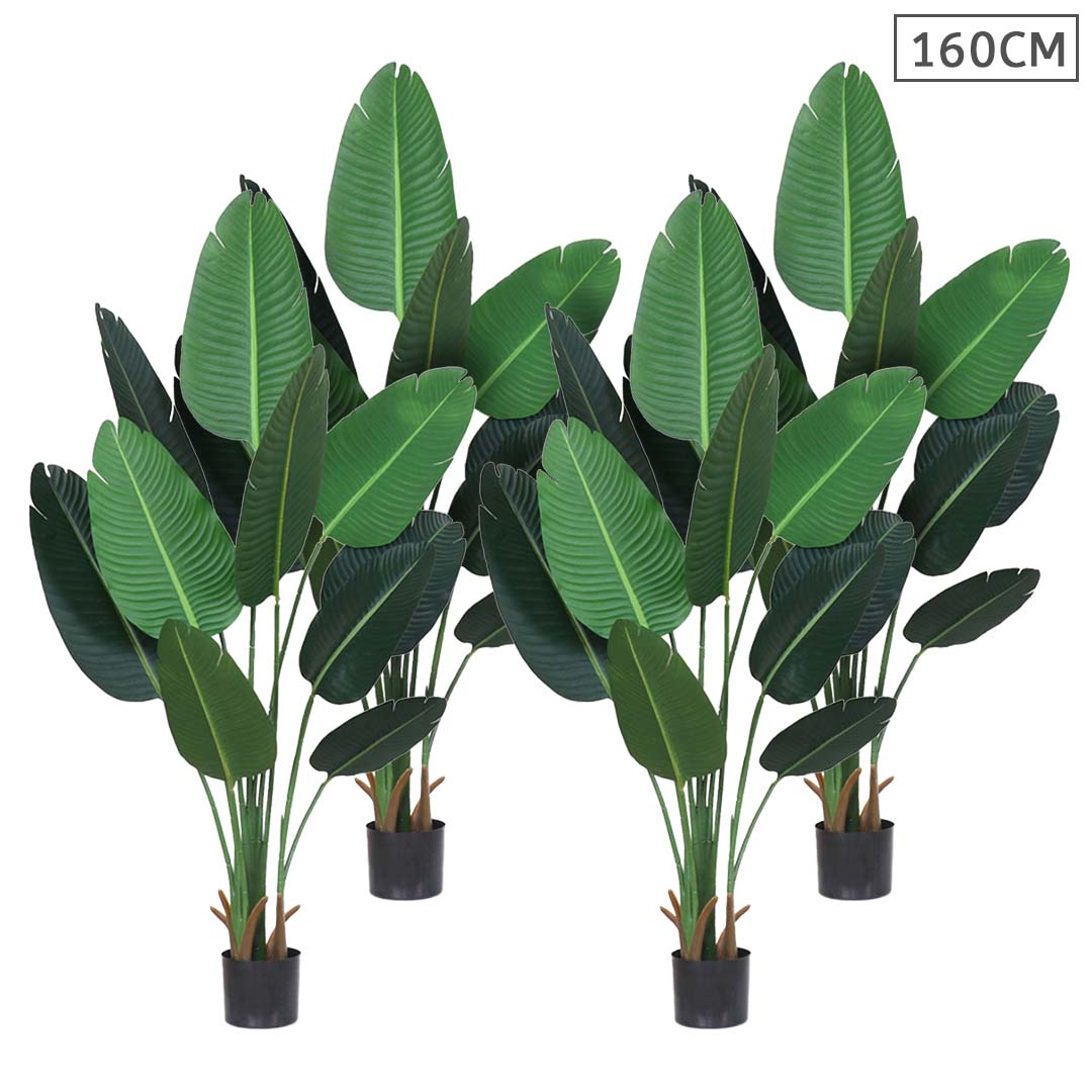 SOGA 4X 160cm Artificial Green Indoor Traveler Banana Fake Decoration Tree Flower Pot Plant • LUZ-APlantFHM16010X4