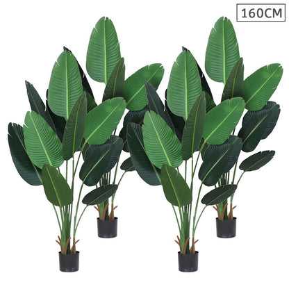 SOGA 4X 160cm Artificial Green Indoor Traveler Banana Fake Decoration Tree Flower Pot Plant • LUZ-APlantFHM16010X4