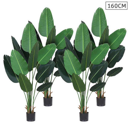 SOGA 4X 160cm Artificial Green Indoor Traveler Banana Fake Decoration Tree Flower Pot Plant • LUZ-APlantFHM16010X4
