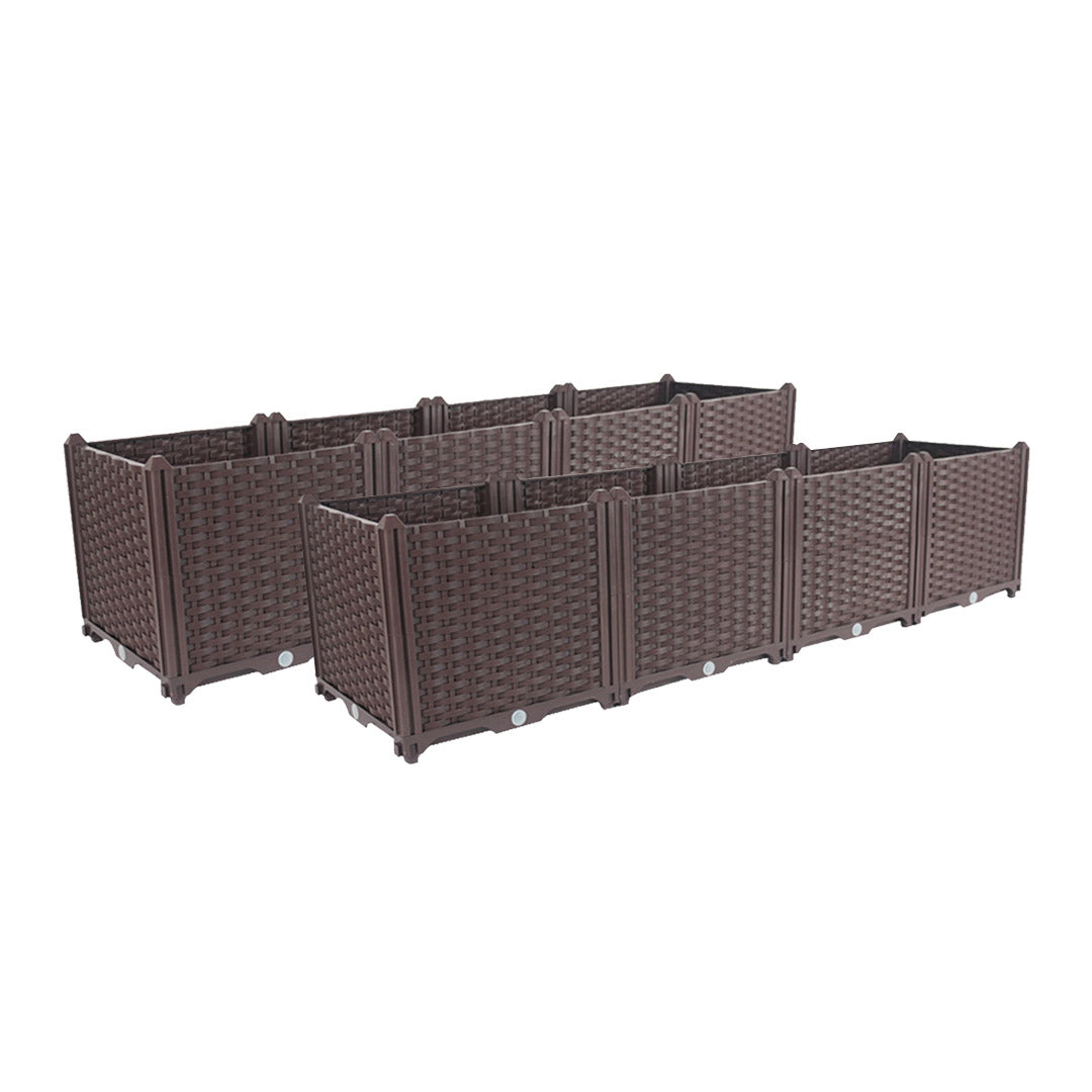 SOGA 2X 160cm Raised Planter Box Vegetable Herb Flower Outdoor Plastic Plants Garden Bed Deepen • LUZ-PlantBox4BX2
